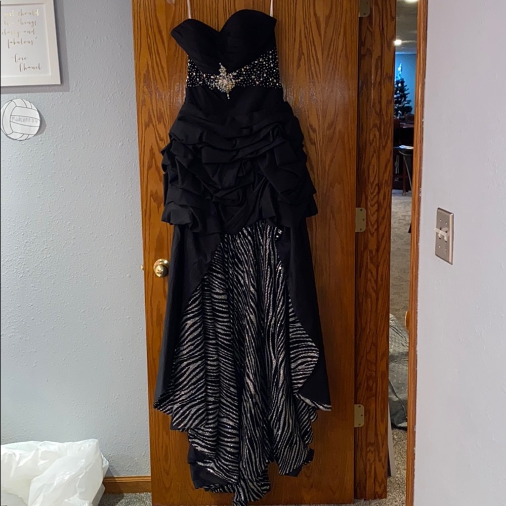 Black high low prom dress